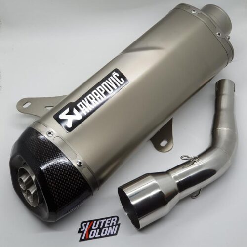Akrapovic Dual Flow Knalpot Exhaust Silver Vespa GTV GTS 250 300 HPE keyless