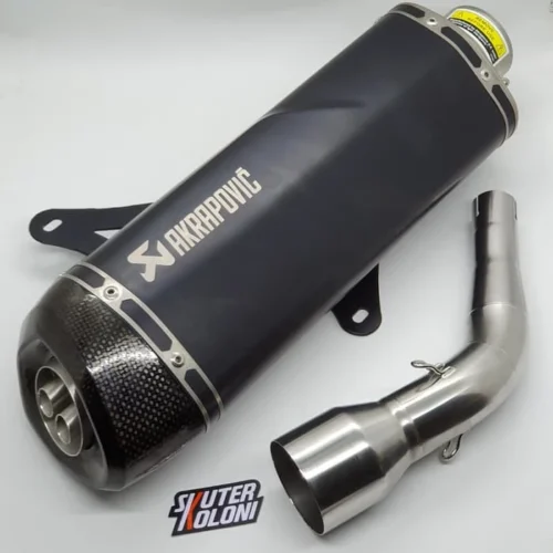Akrapovic Dual Flow Exhaust Knalpot Black Vespa GTV GTS 250 300 HPE
